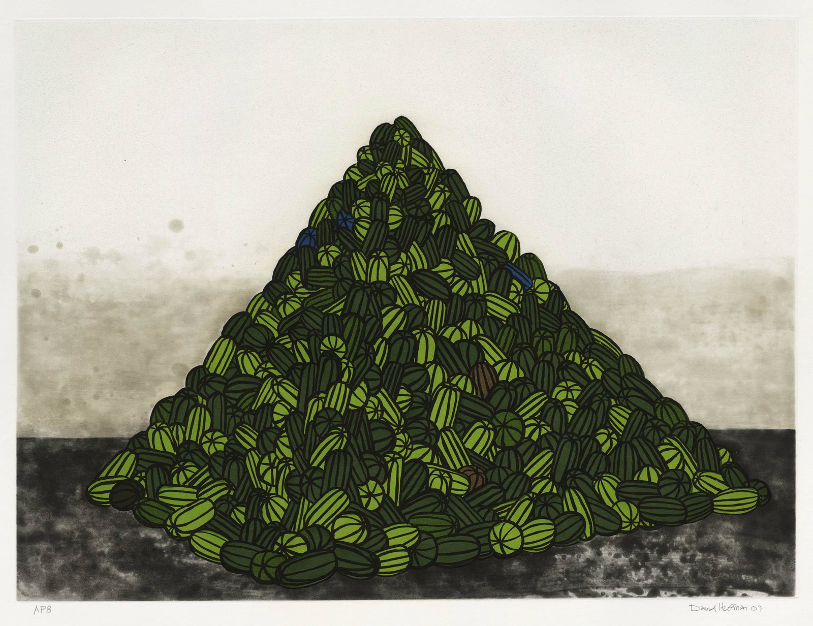 David HUFFMAN: "Watermelon Pyramid". (1 of 2)