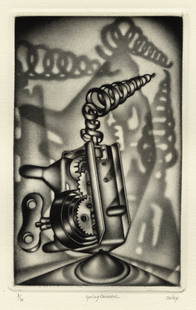 Carol WAX: "Spring Chickens".: Carol WAX (American, Born 1953): "Spring Chickens". Mezzotint on wove paper, 1996. Edition of 50. Signed, titled, and numbered in pencil. Plate size: 6 1/8 x 3 7/8 inches.