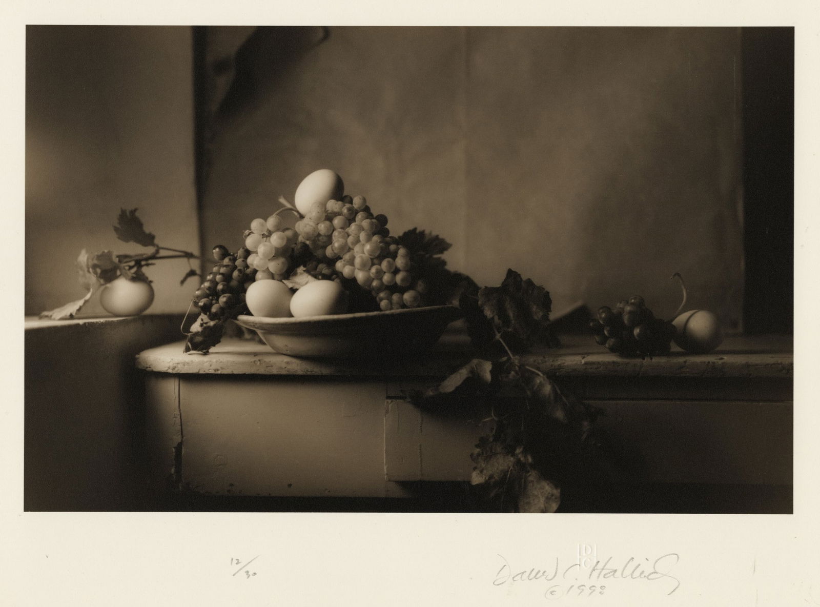 David C. HALLIDAY: "Still Life with Grapes and Eggs". (1 of 2)