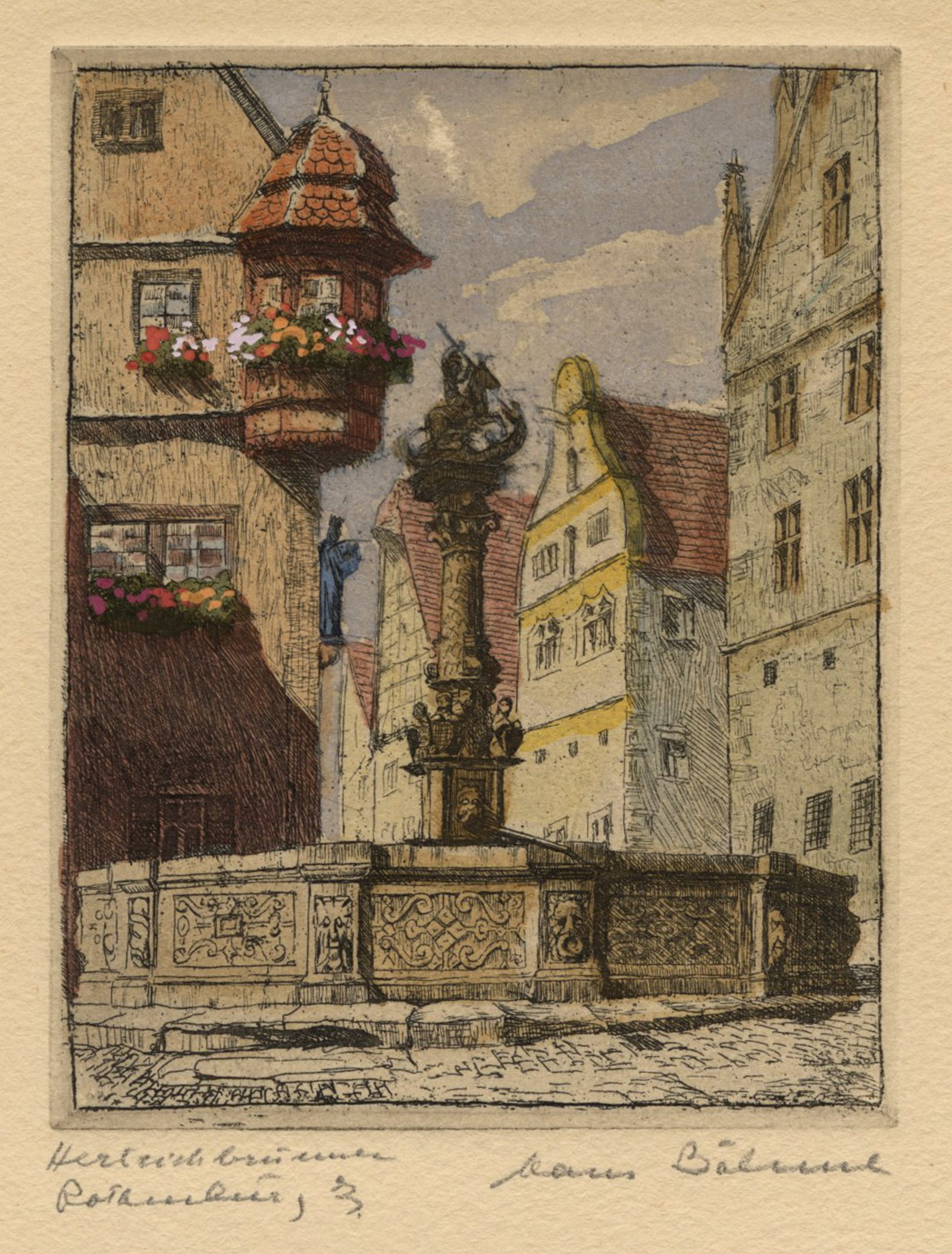 ANONYMOUS (XX century): "Market Square ". (1 of 3)