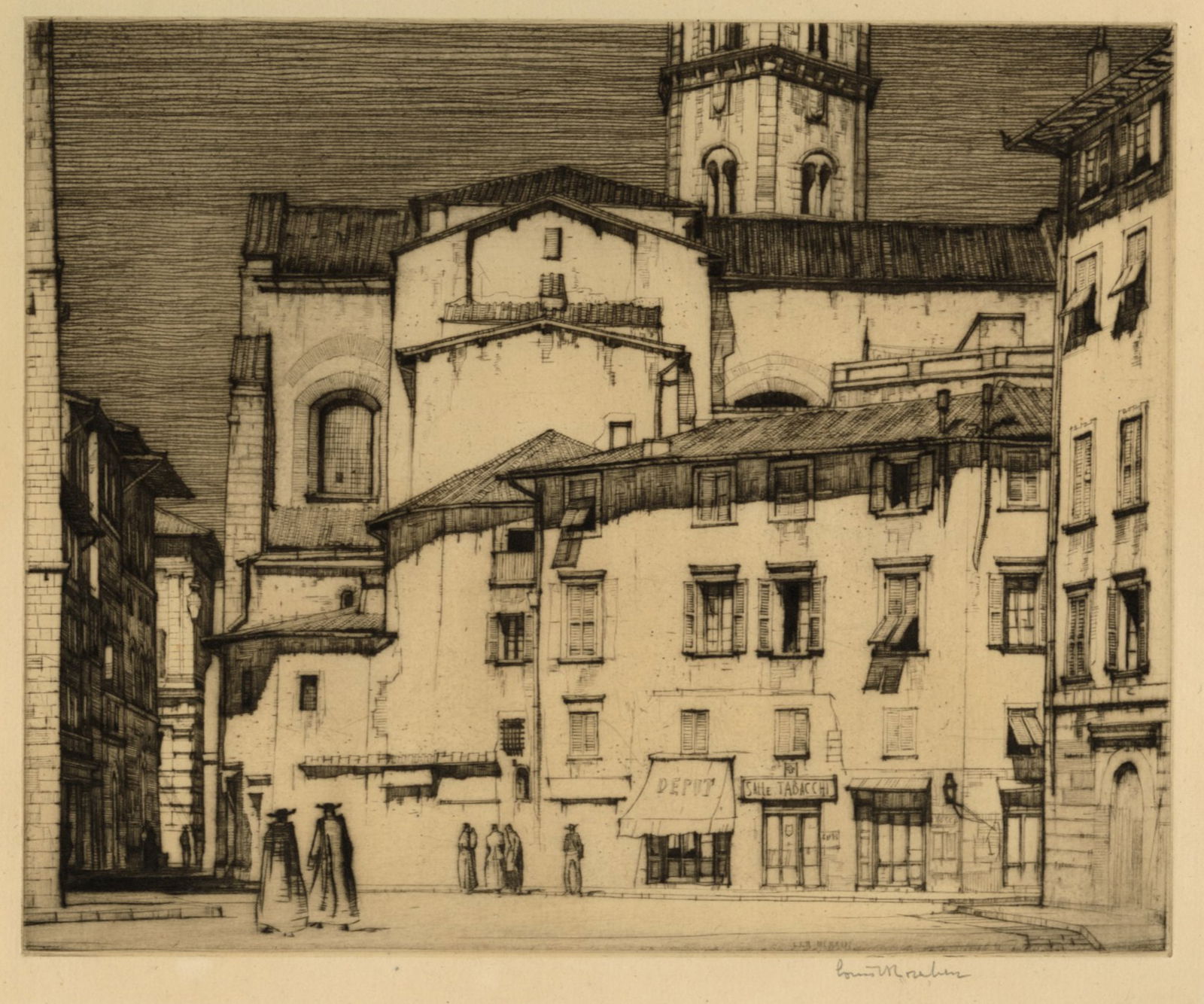 Louis Conrad ROSENBERG: "La Badia, Florence". (1 of 2)