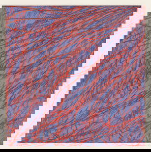 Hector SAUNIER: "Kites": Hector SAUNIER (Argentinian French, born 1936): "Kites". Color engraving and aquatint on wove paper, 1974. Edition of 50. Saunier took over "Atelier 17" from Stanley William Hayter upon his death in 1