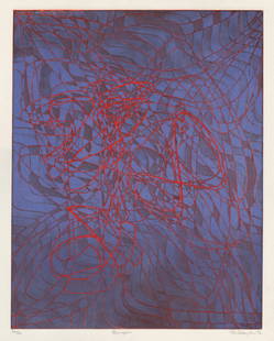 Stanley William HAYTER: "Plongeon": Stanley William HAYTER (British 1901-1988): "Plongeon". Aquatint and pure line engraving printed on BFK Rives wove paper, 1974. Edition of 50. Signed, titled, dated, and numbered ?34/50? in pencil. Pl