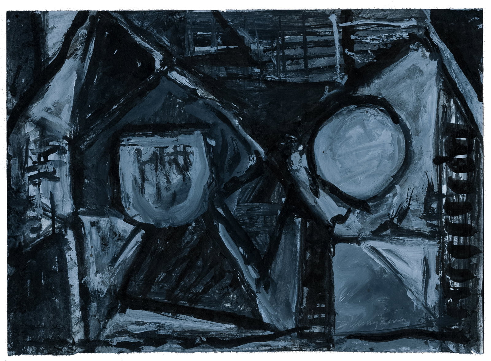 Orval DILLINGHAM: "Untitled Abstraction in Gray" (1 of 1)