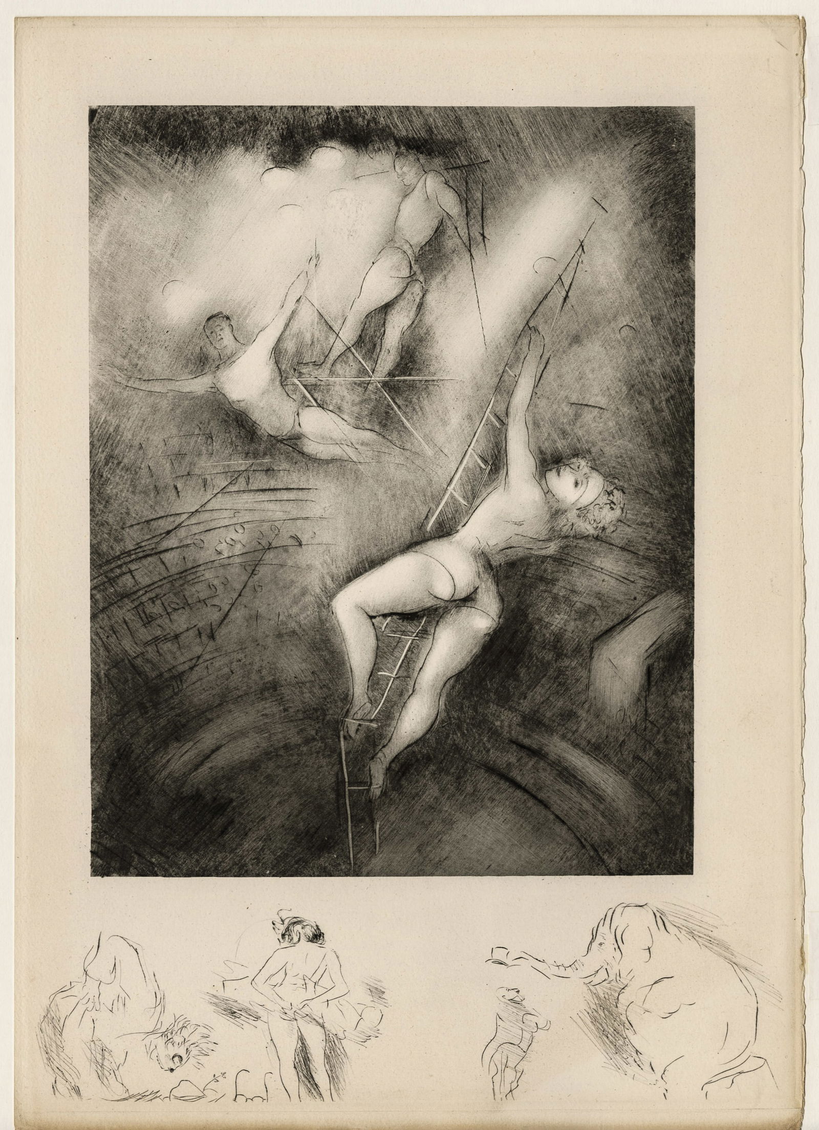 Marcel VERTES: Four plates from "Le Cirque" (1 of 4)