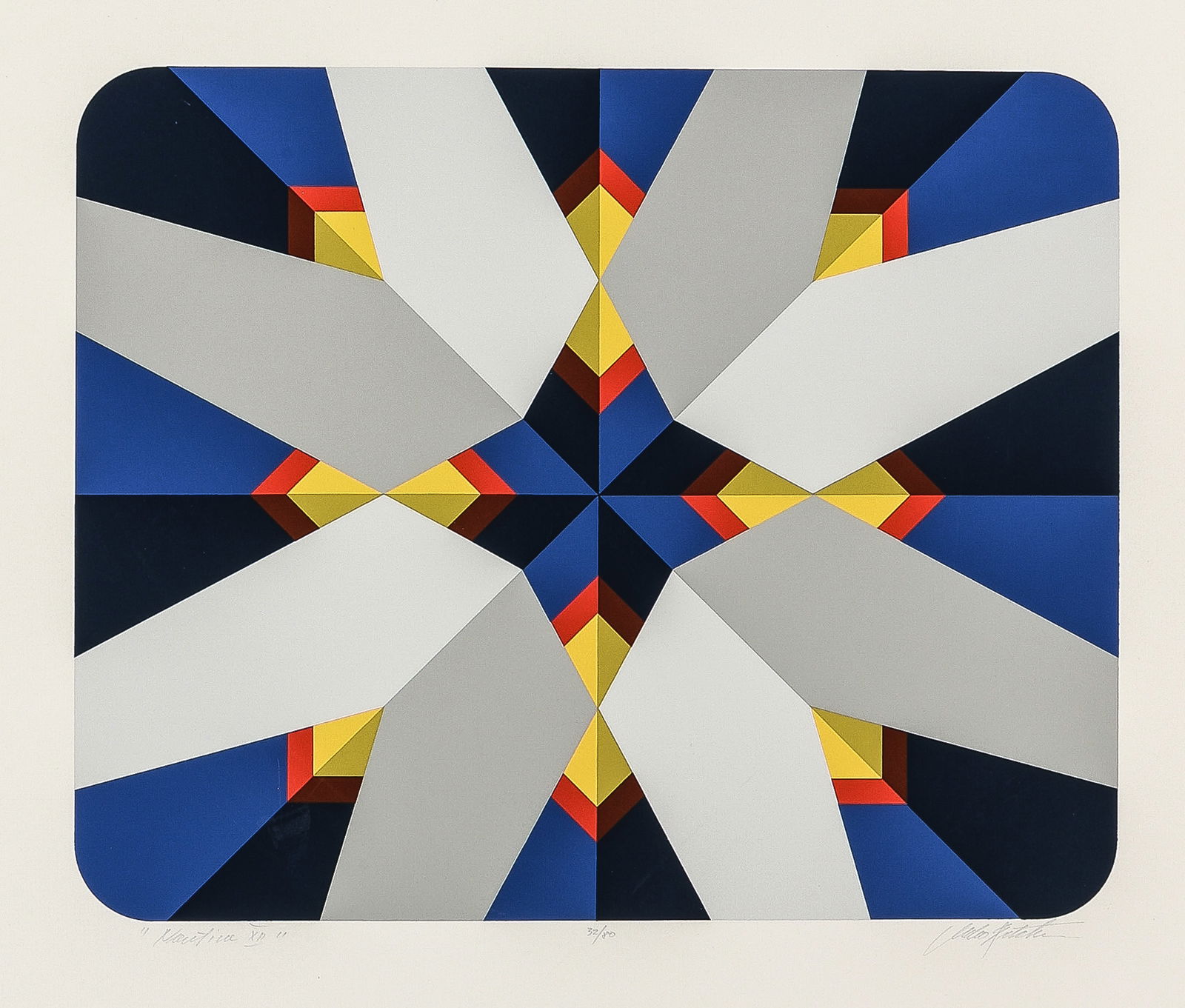 Marko SPALATIN: "Nautica XII": Marko SPALATIN (American, born 1945): "Nautica XII". Color screenprint on paper. Edition of 80. Signed and numbered in pencil. Image size: 12 x 15 inches.