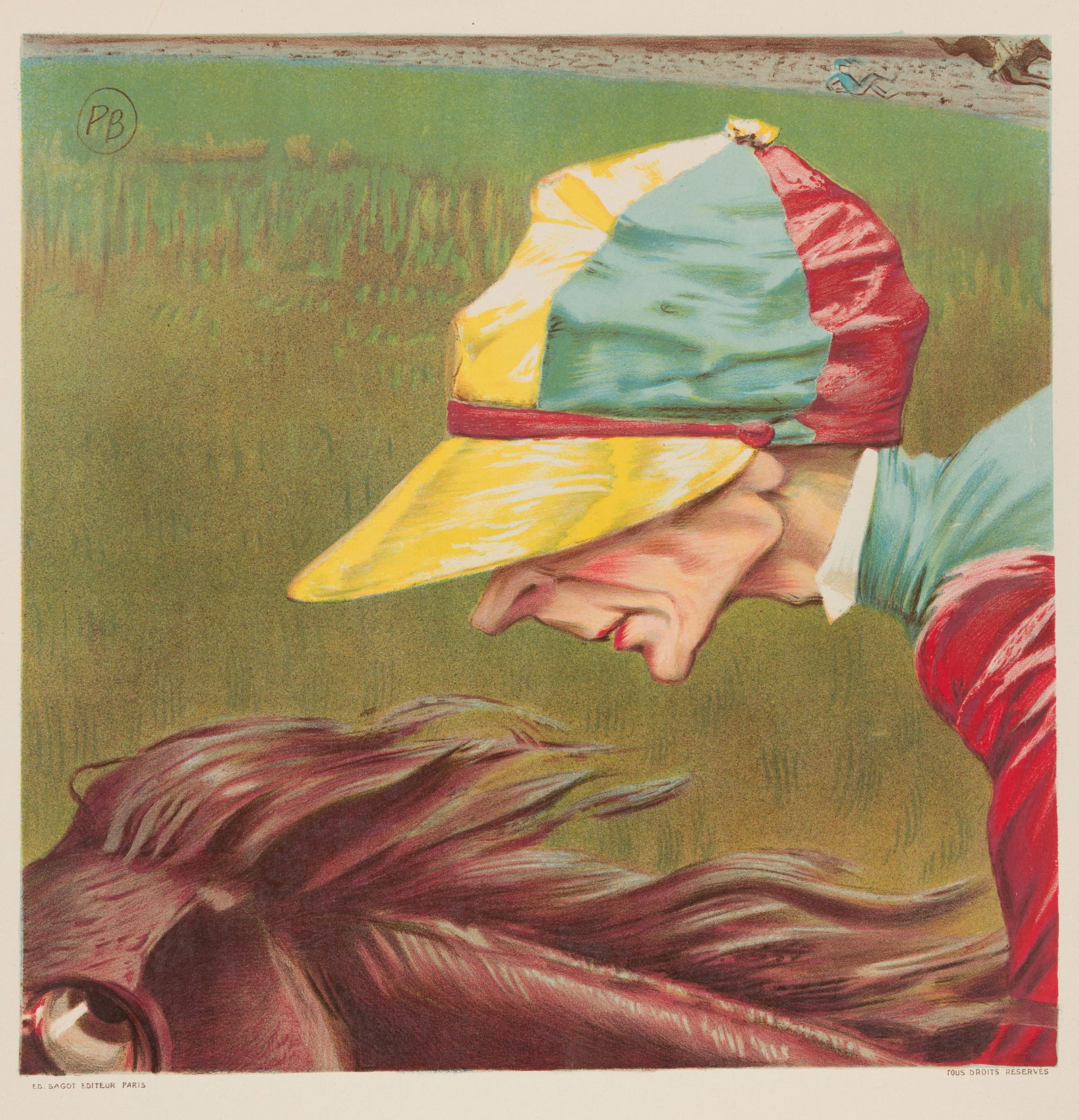 French XXe century: "Jockey au cheval ". (1 of 2)