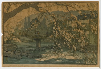 YOSHIDA, Hiroshi: "Spring in a Hot Spring".