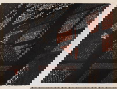 SAITO, Kiyoshi: "Sumiya, Kyoto (A)".: SAITO, Kiyoshi (Japanese, 1907-1997): "Sumiya, Kyoto (A)". Woodblock print (color woodcut) on Japan wove paper, 1967. Edition of 75. Titled, dated, and numbered in pencil. Signed in ink in the image