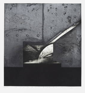 IMAMURA, Yoshio: "Diagram - Fossil of Light". : IMAMURA, Yoshio (Japanese, born 1948): "Diagram - Fossil of Light". Color etching with embossed dots on, partially on silver chine-colle on wove paper, 1989. Edition of 15. Signed, titled, dated, and