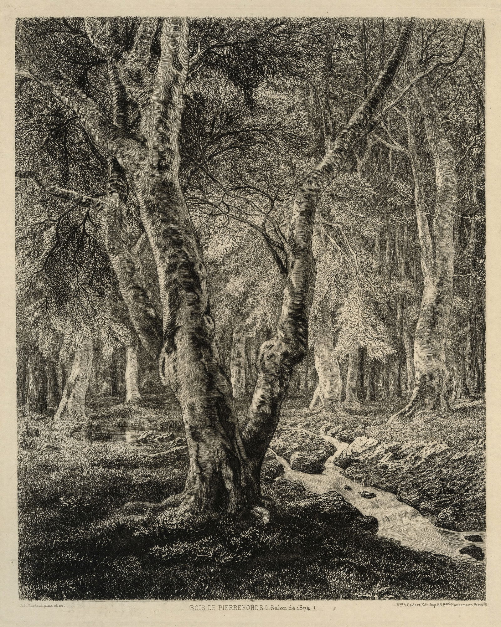Adolphe MARTIAL-POTEMONT: "Bois de Pierrefonds". (1 of 4)