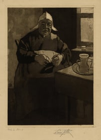 Louis McCellan POTTER: "Mother Knitting".