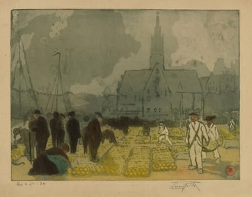 Louis McCellan POTTER: "Cheese Market in Alkmaar".