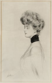 Paul Cesar HELLEU: "La Duchesse de Marborough, debout".