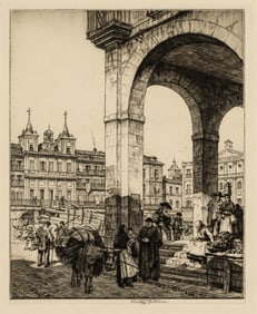 Stanley ANDERSON: "La Plaze Mayor, Segovia (Spain)".