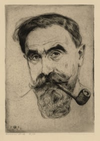 Hermann STRUCK: "Self Potrait with Pipe".