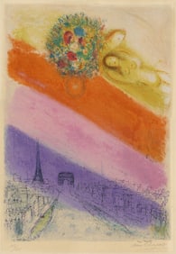 After Marc Chagall: "Les Champs- Elysees".