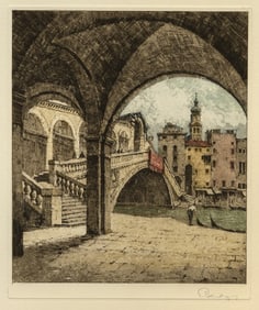 Josef EIDENBERGER: "Rialto Bridge, Venice".