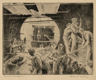 10 etchings by Hubert MORLEY