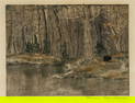 Marion Gray TRAVER: "Black Bear by a Foggy Pond".