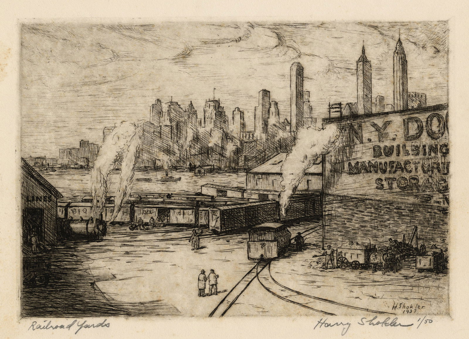 Harry SHOKLER: "Railroad Yards". (1 of 2)