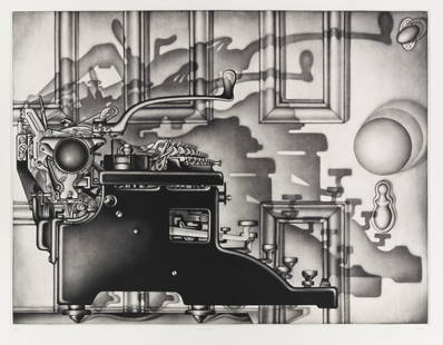 Carol WAX: "Remington Return".: Carol WAX (American, born 1953): "Remington Return". Mezzotint on Hahnemuhle wove paper, 1993. Edition of 75. This edition is all but sold out and retails for much more. Signed, titled, and numbered i