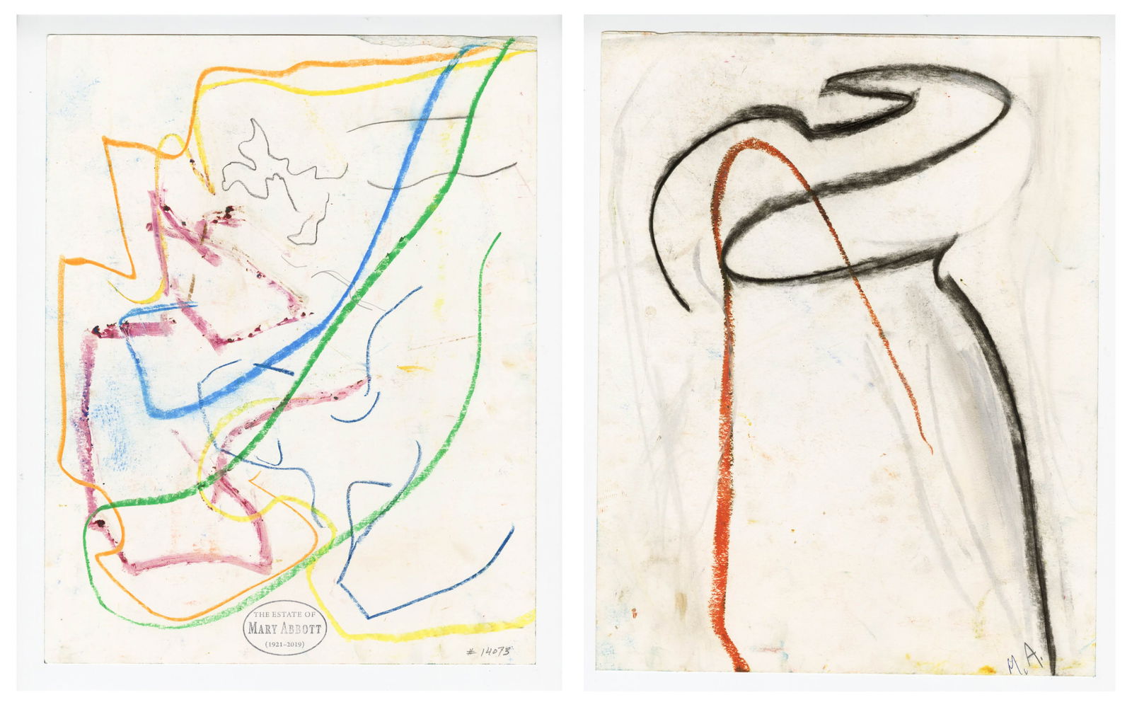 Mary ABBOTT: "Untitled (Double-Sided Abstraction)". (1 of 3)