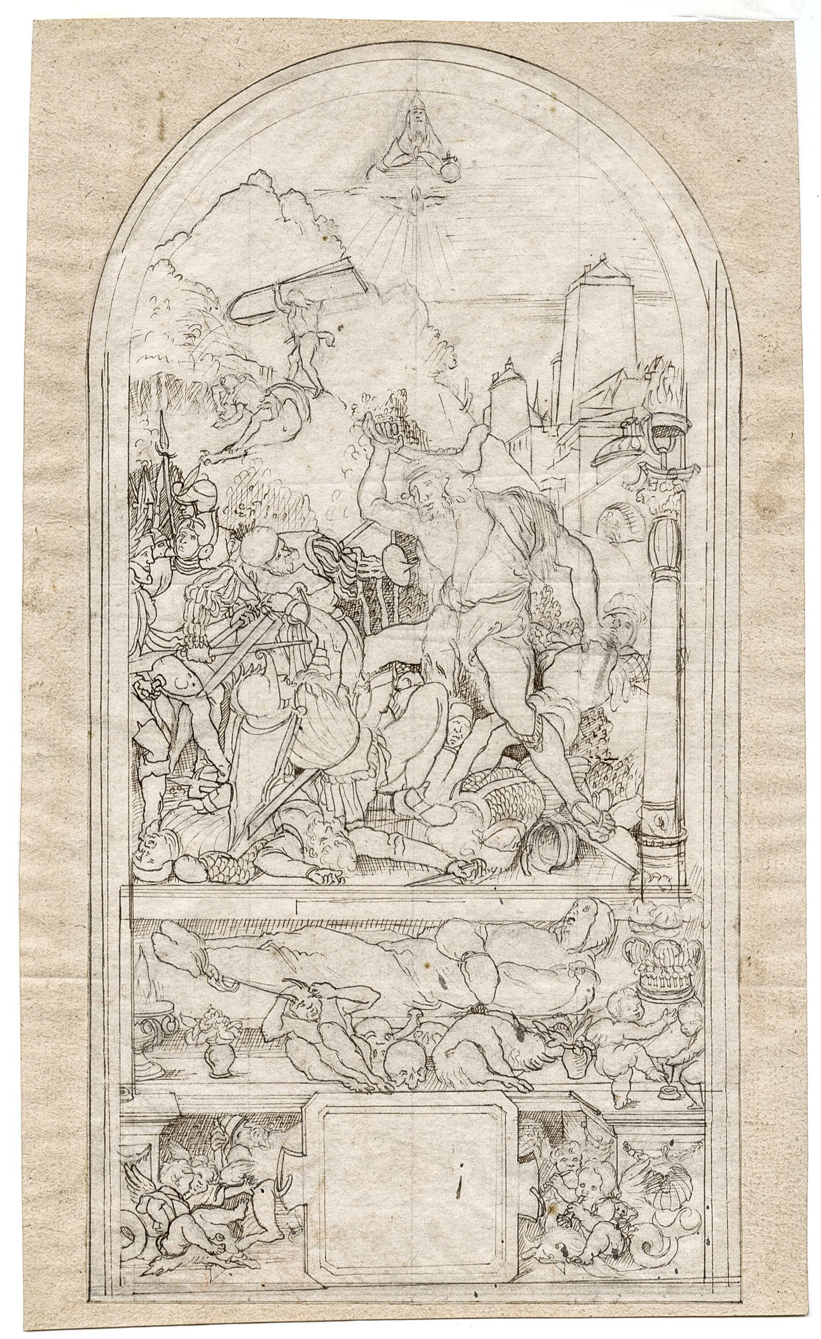 Attributed to Moritz von SCHWIND: "Mural Study..." - 2