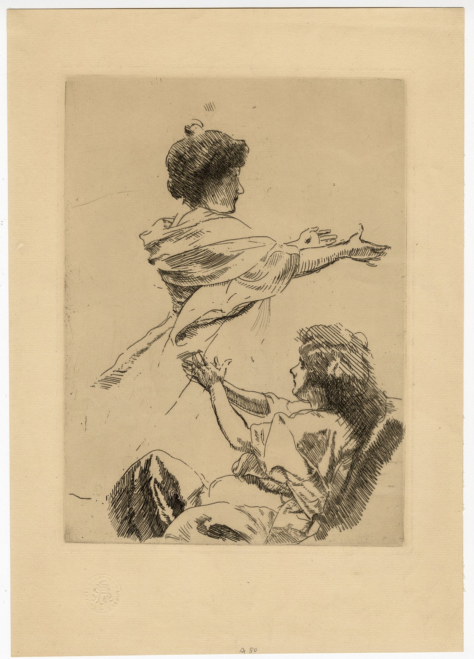 Two etchings by Albert BESNARD. - 4