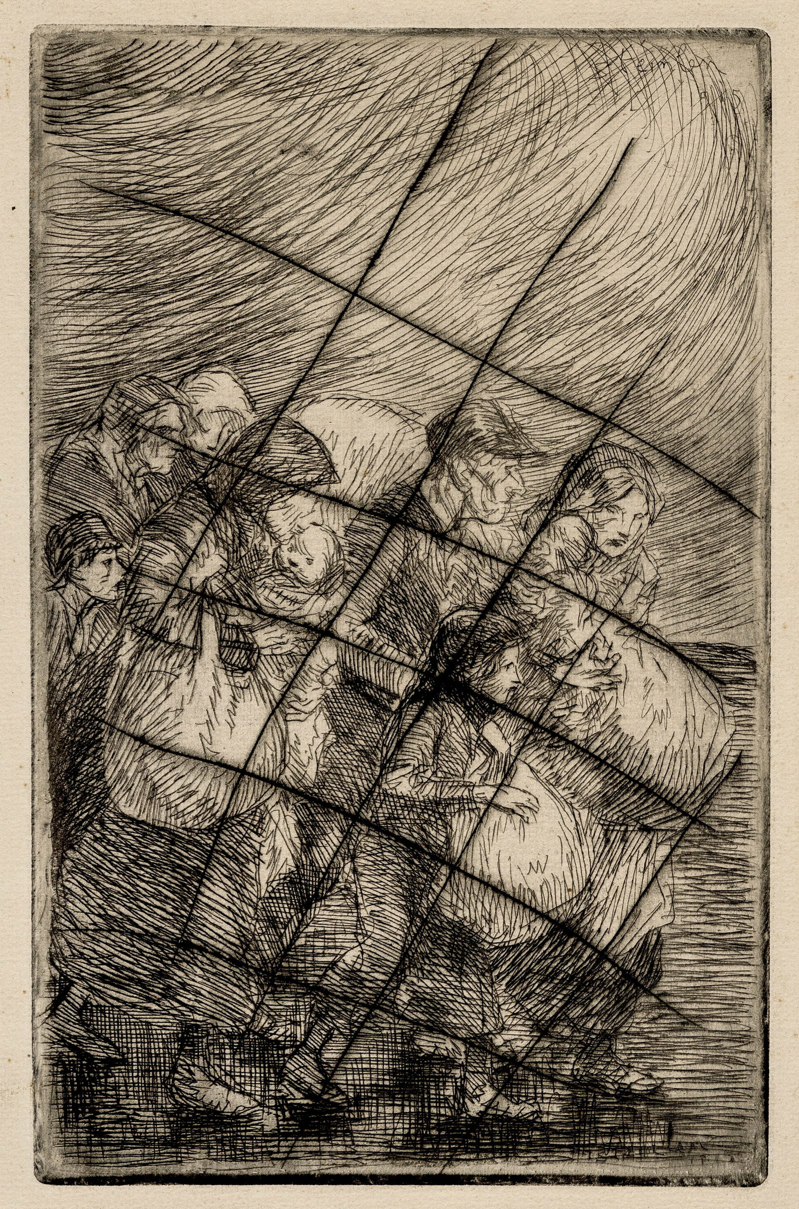 Theophile Alexandre STEINLEN: "Ouvriers Sortant..." - 2