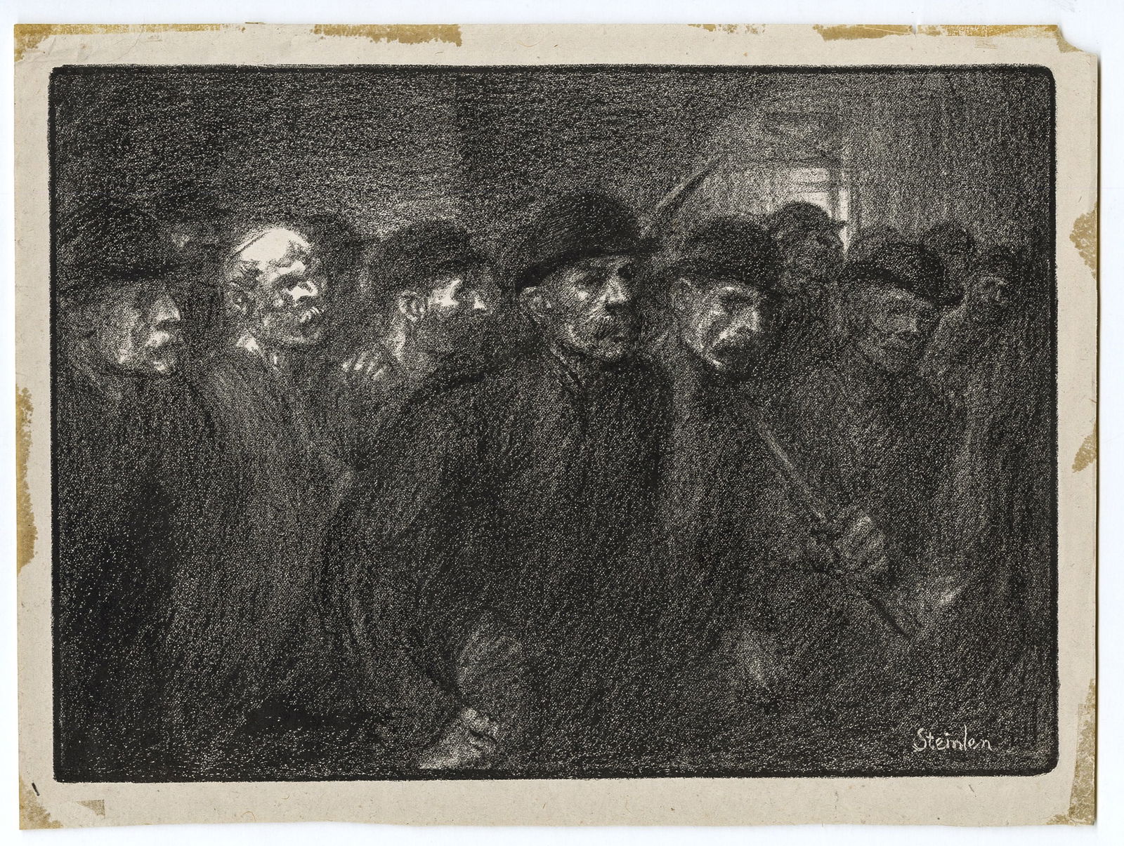 Theophile Alexandre STEINLEN: "Ouvriers Sortant..." - 3