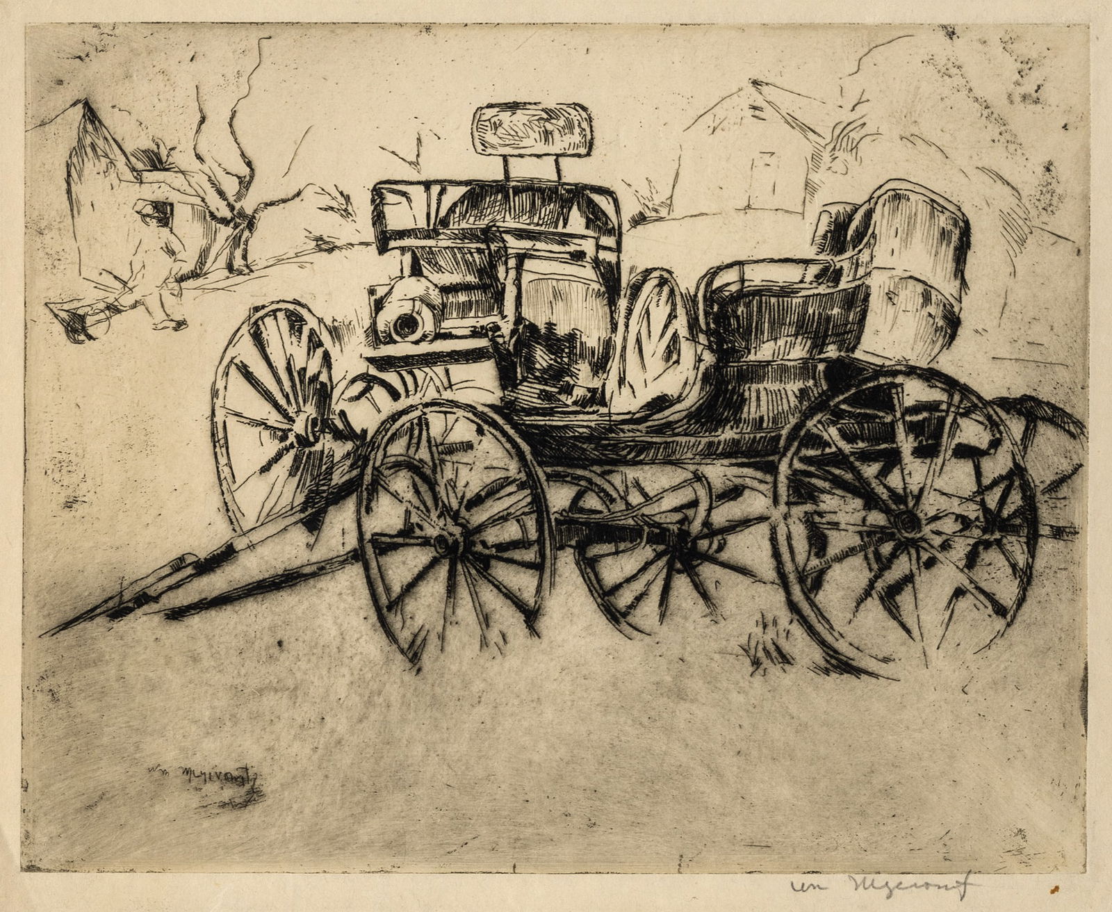 Five etchings by William M. MEYEROWITZ. - 5