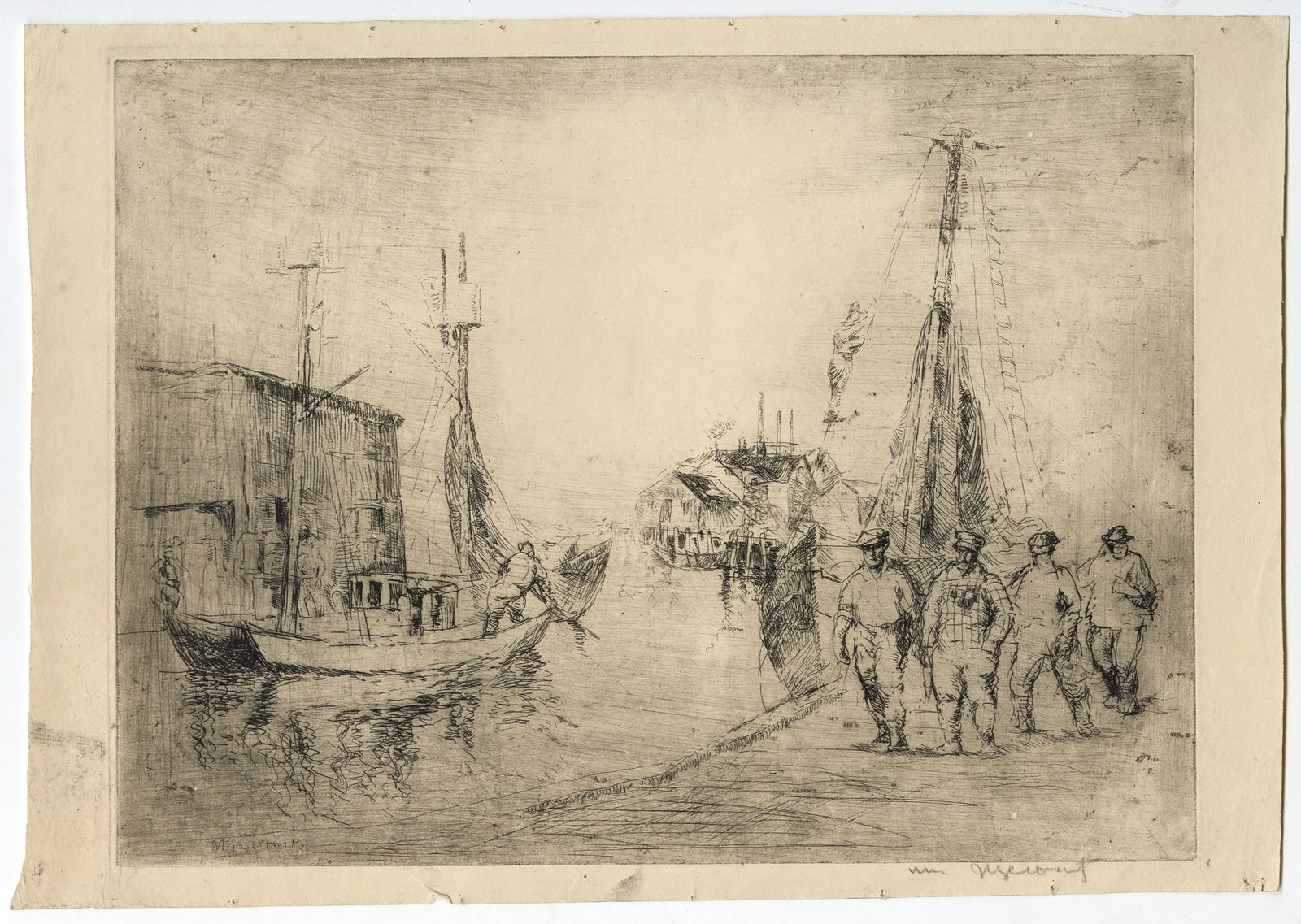 Five etchings by William M. MEYEROWITZ. - 6