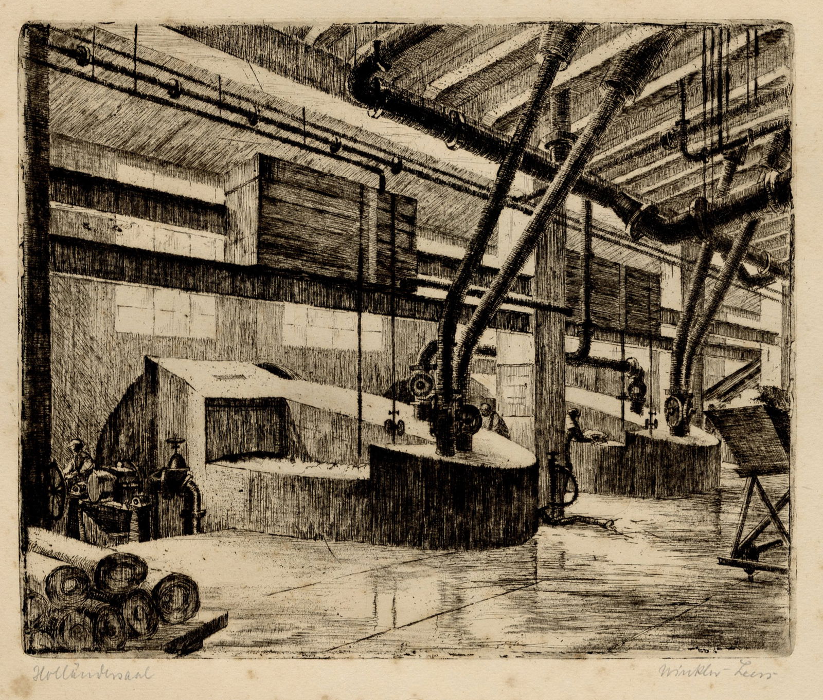 Paul WINKLER-LEERS: "Hollaenderssaal". (1 of 2)