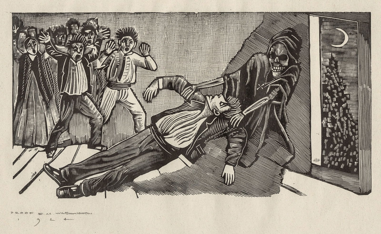 Earl Marshawn WASHINGTON: "Untitled (A Visit..." (1 of 2)