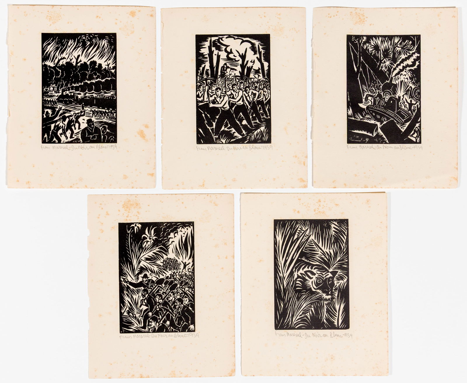 Frans MASEREEL: "Allegory of a Burned Capital". (1 of 6)