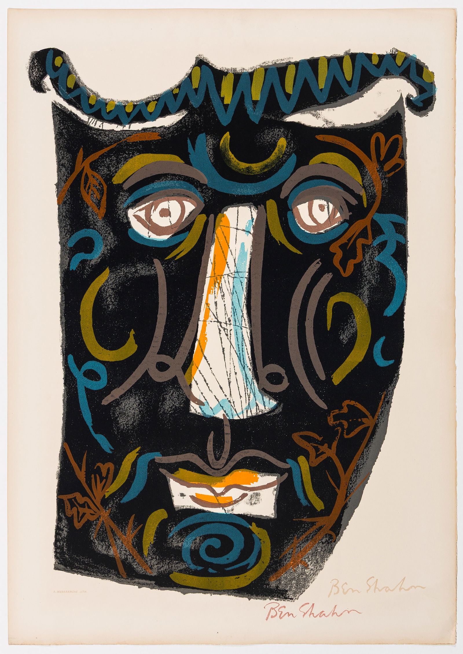 Ben SHAHN: "Mask". - 2