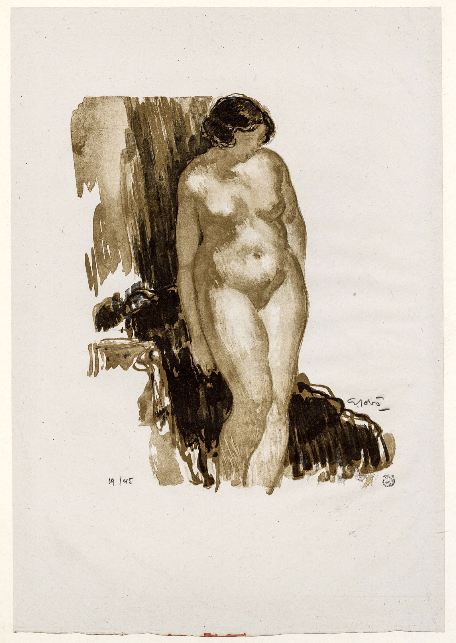 Georges GOBO: "Figure Study". - 2