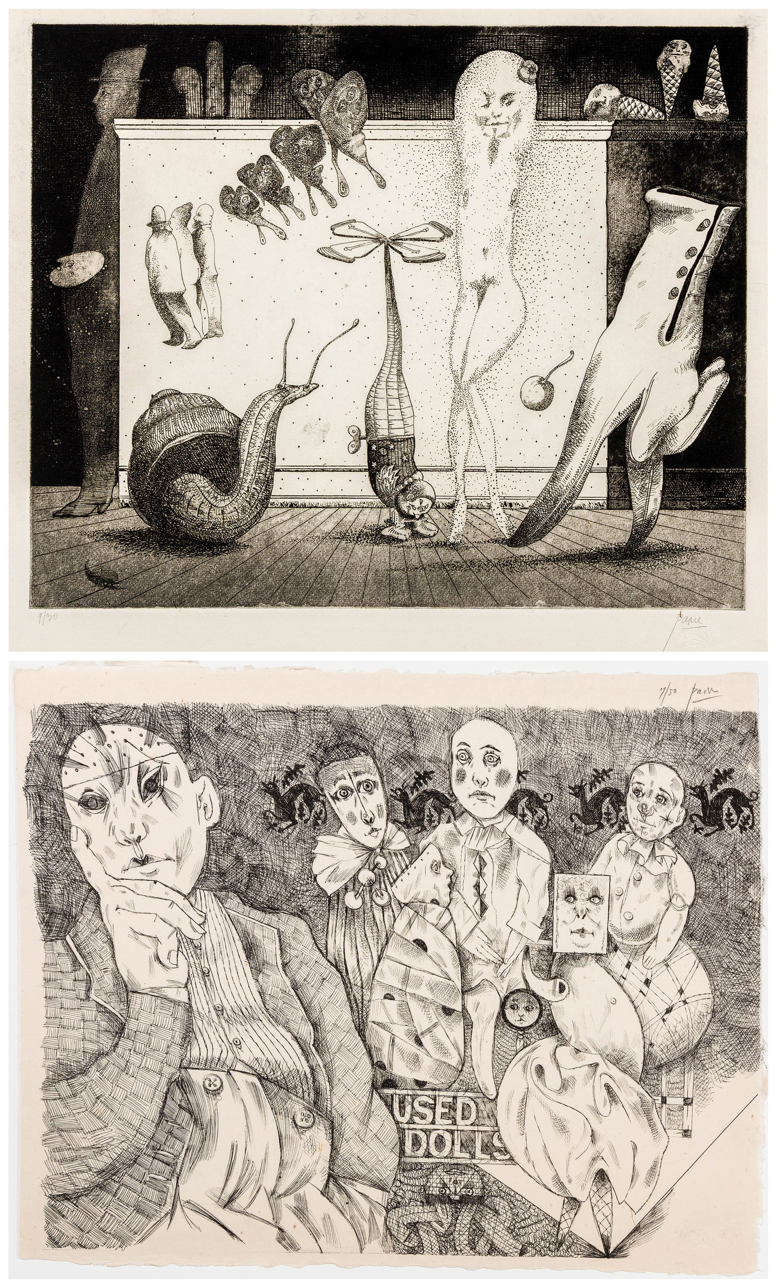 Two prints by Peter PAONE: "Studio". (1 of 5)