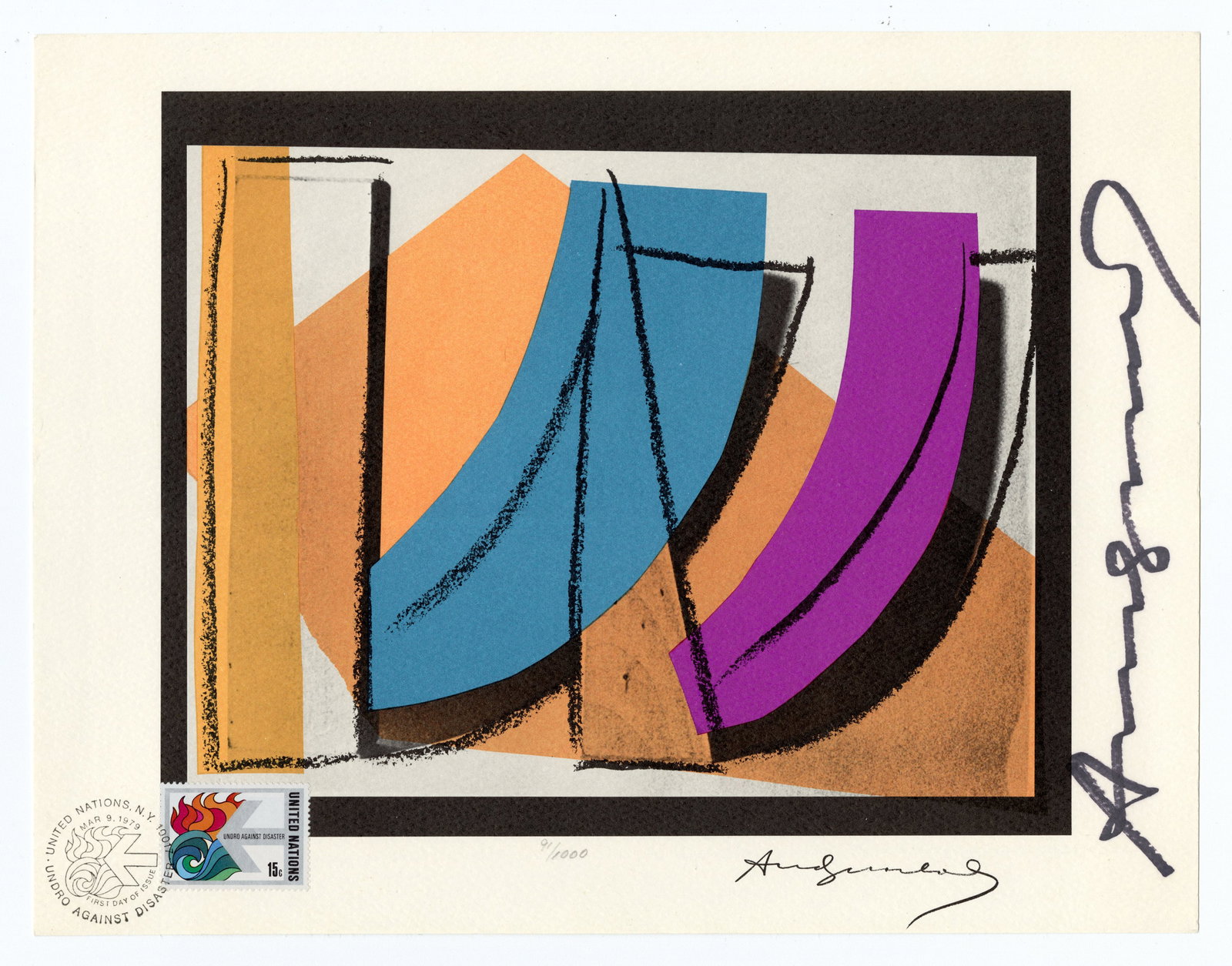 Andy WARHOL: "United Nations 1979 Stamp". (1 of 1)