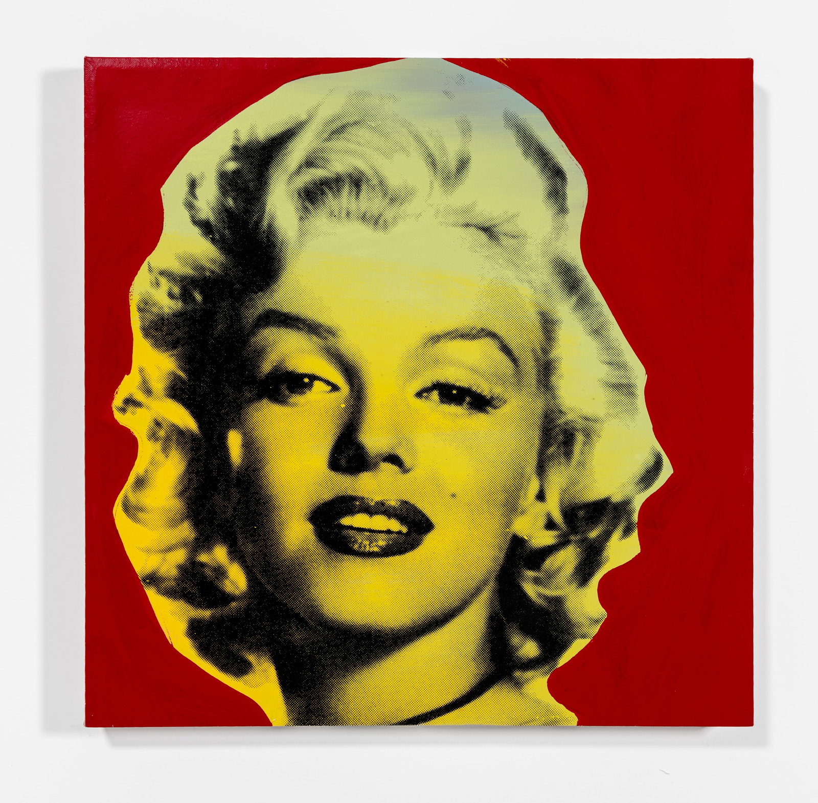 Steve KAUFMAN: "Mini Marilyn 7".: Steve KAUFMAN (American, 1960-2010): "Mini Marilyn 7". Hand embellished screenprint on canvas, 1996. Monogrammed and numbered in marker on the verso, as usual. Edition of 99. Printed at Art Studio, Lo