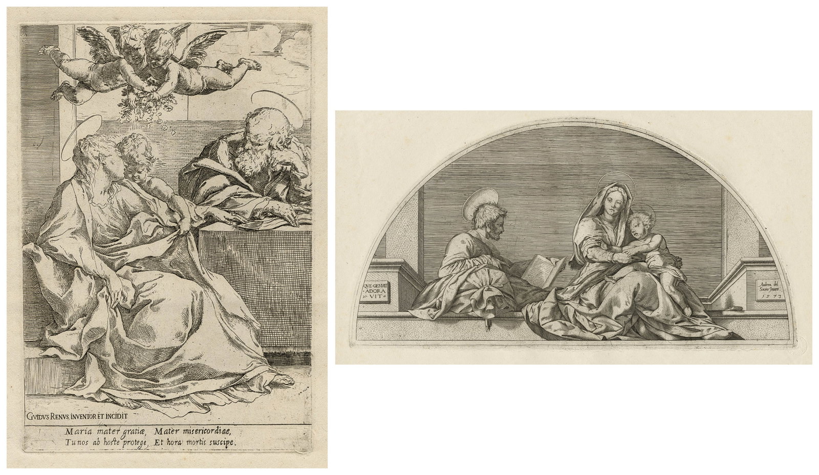 Guido RENI: "The Holy Family with Two Angels". (1 of 5)