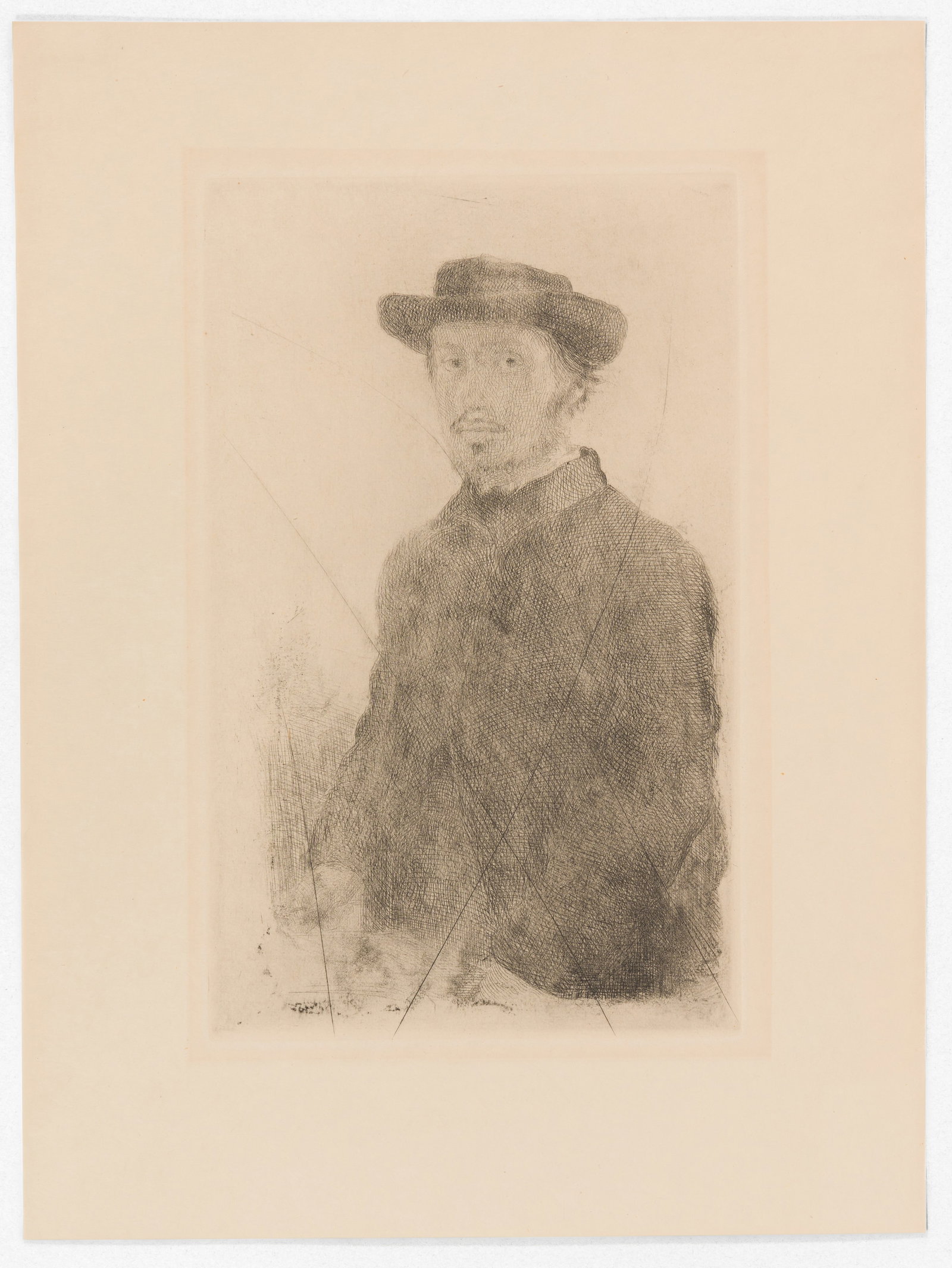 Edgar DEGAS: "Self-Portrait". - 2