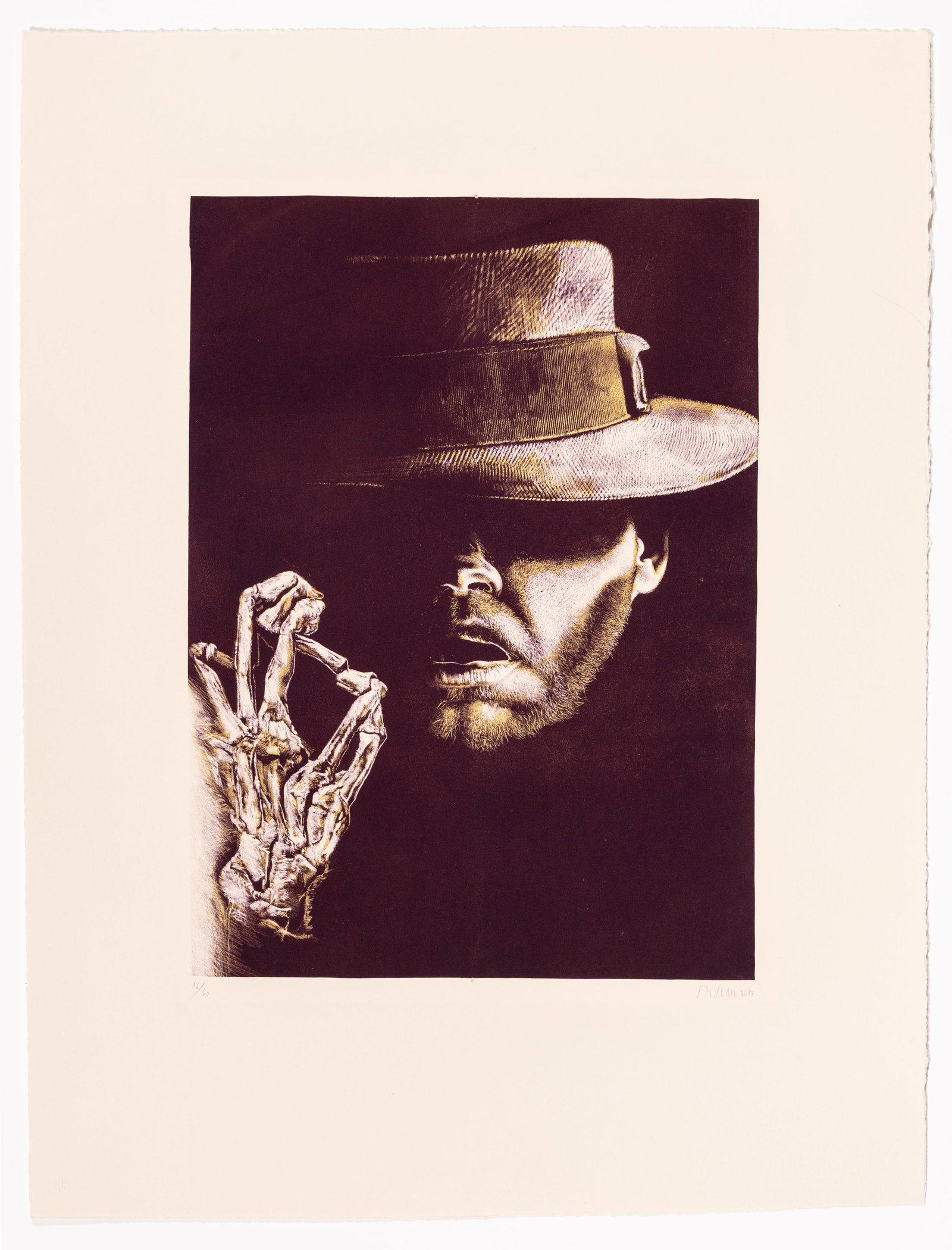 SCHWARZ: "Self Portrait with Skeleton Hand". - 2