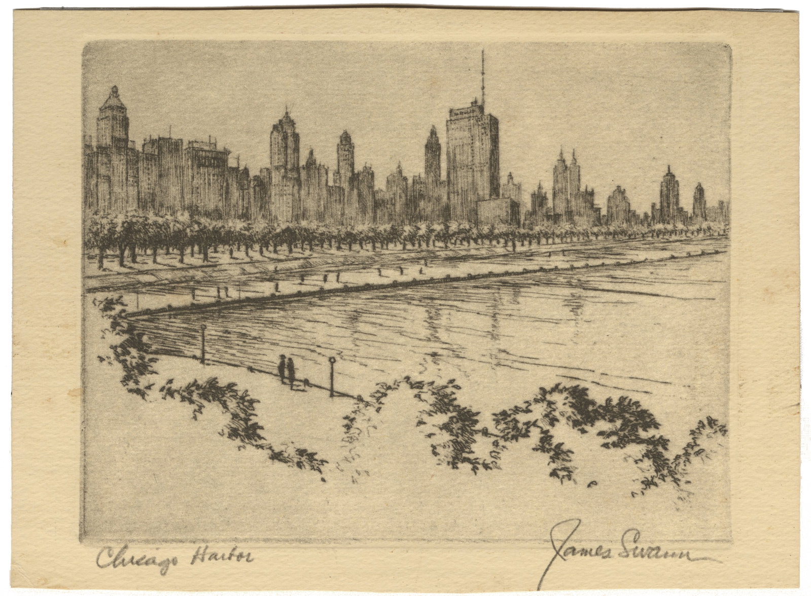 James SWANN: "Chicago Harbor". - 2