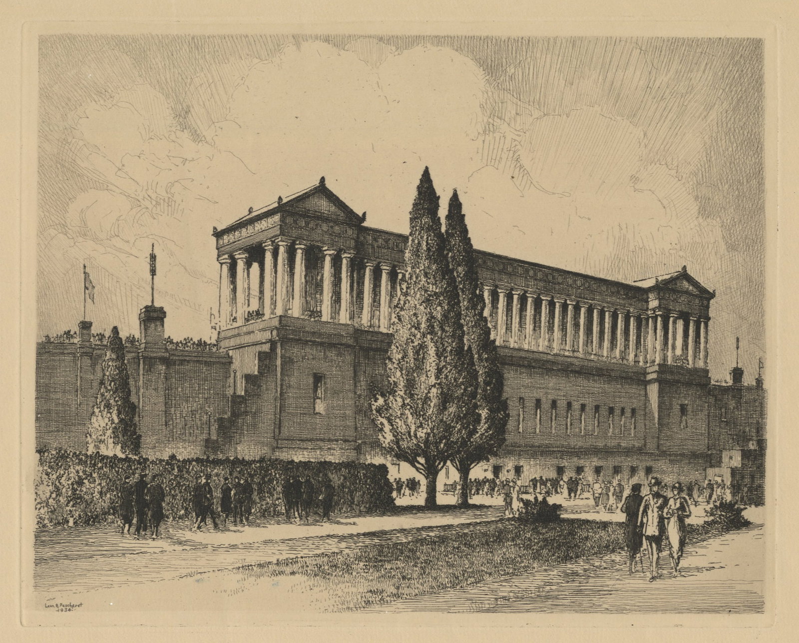 Leon Rene PESCHERET: Two etchings. - 2