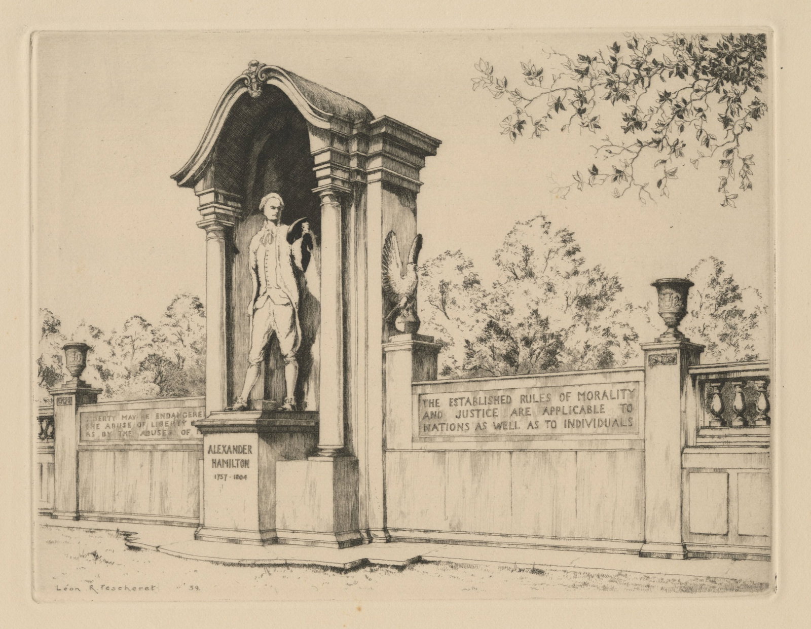 Leon Rene PESCHERET: Two etchings. - 3