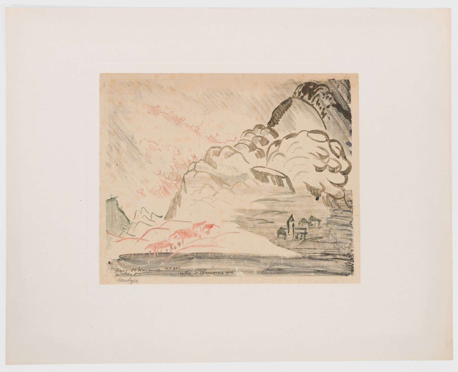 Henry de WAROQUIER: "Vallee de Chamonix". - 2
