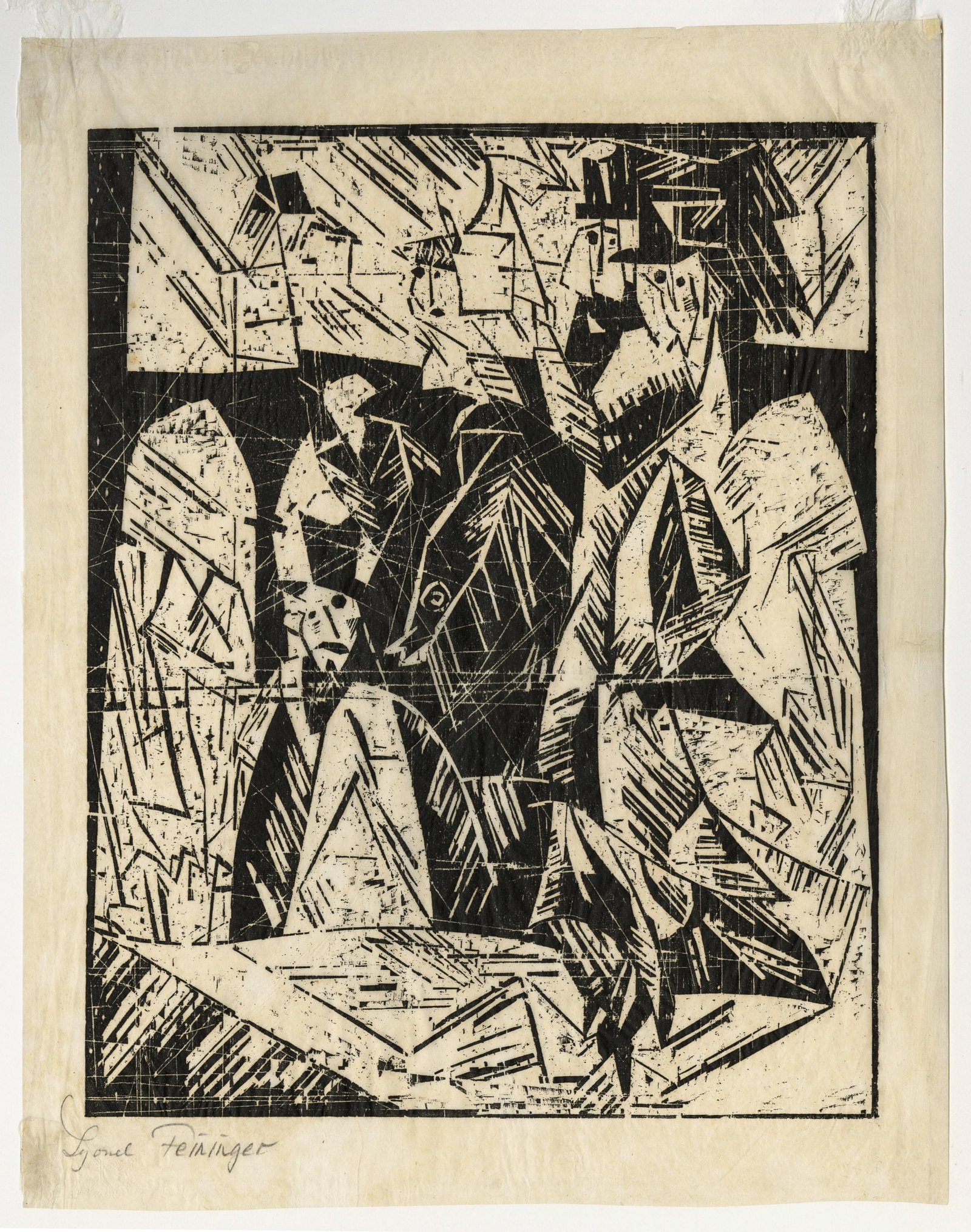 Lyonel FEININGER: "Spazierganger". - 2