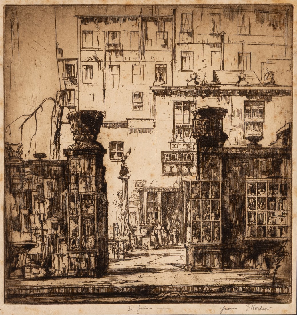 Earl HORTER: Two framed etchings. - 4